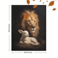 thumbnail image 3 of Lion And Lamb Christian Canvas Wall Art 15.75x11.81 Inches, 3 of 8