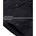 thumbnail image 4 of Men‘s Cotton Lightweight Multi Pockets Zip Front Stand Collar Military Jackets Windbreaker, 4 of 7