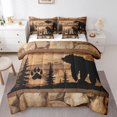 thumbnail image 1 of YST, Black Bear Comforter Set, Woodland Animals, 7-Piece, Full Size, 1 of 5