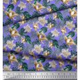 thumbnail image 2 of Soimoi Cotton Duck Fabric Monstera Leaf & Floral Print Fabric by Yard 56 Inch Wide, 2 of 5