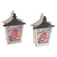 thumbnail image 1 of Lanterne Cardinale Décorative En Bois À Led (Assortiment) - Lot De 2, 1 of 3