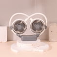 thumbnail image 2 of Iumwxz Portable Fan Neck Hanging Fan Portable Fan Usb Rechargeable Battery Mini Handheld Personal Wearable Hand 360 Degree Rotation Fan for Office Household Travel Room Outdo White Up To 50% off, 2 of 7