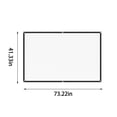 thumbnail image 3 of Dvkptbk Projection Curtains Projector Screen Movie Projector Screen 16:9 Foldable and Portable Anticrease Indoor Outdoor Projection Double Sided Video Projector Screen for Home, Party,Camp, 3 of 7