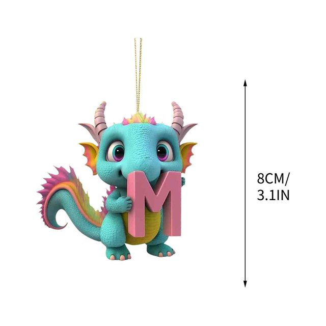 English 26 Letters Flying Baby Small Pendant Flat Acrylic Car Pendant Home Decoration Pendant
