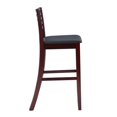 thumbnail image 4 of Linon Triena Ladder Back Faux Leather Seat 31" Bar Stool in Merlot Wood, 4 of 14