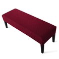 thumbnail image 2 of Bench High Stretch Slipcover Dining Room Bench Slipcover bench Seat Cushion Cover Wine, 2 of 9