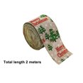 thumbnail image 1 of Vaidha Christmas Wired Ribbon Snowman Santa Claus Xmas Tree Truck Ribbon Plaids Xmas Decorative Gift Wrapping Ribbon For DIY Crafts Wreath Bow, 1 of 3