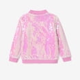 thumbnail image 3 of Disney Princess Girls Bomber Jacket Aurora Graphic Sequin Zip Up Fall Coat Jacket Sizes 3-6, 3 of 6