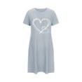thumbnail image 4 of Cameland Chemises de Nuit à Manches Courtes pour Femmes Grande Taille, Douces et Confortables, Chemise de Sommeil Décontractée à Imprimé, Robe de Nuit pour Femmes, 4 of 4