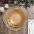 thumbnail image 2 of CUITING 10 Pack Glitter Gold Clear Hammered Plastic Charger Plates  Round Disposable Serving Plates With Gold Rim - 13”, 2 of 11