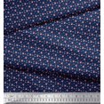 thumbnail image 2 of Soimoi Modal Satin Fabric Dot,Leaves & Rose Small Print Fabric by The Yard 42 Inch Wide, 2 of 3