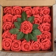 thumbnail image 4 of 25Pcs Realistic Foam Roses – Non-Fading Artificial Flowers with Stems for Wedding Bouquets, Valentine’s Decor & Bridal Shower Arrangements, 4 of 6
