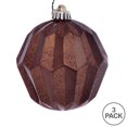 thumbnail image 2 of Vickerman MC190876D 5 in. Mocha Glitter Faceted Ball Ornament - 3 per Bag, 2 of 3