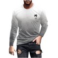 thumbnail image 2 of RXIRUCGD T-Shirt à Col Rond pour Hommes, Décontracté, Mode, Imprimé, Manches Courtes, Chandail, Gris, Taille : TG, 2 of 5