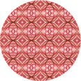 thumbnail image 1 of Ahgly Tapis d'Intérieur Lavable en Machine Carré Transitionnel Rose Corail Clair, 3 Pieds Carré, 1 of 7