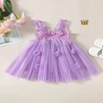 thumbnail image 3 of Robe de Fête pour Tout-Petites Filles Papillon Sans Manches Ligne A Robes de Princesse, 3 of 8
