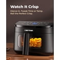 thumbnail image 3 of Cartman 4QT Compact Air Fryer, Ultra-Flat 6.7" Height Small Airfryer, Adjustable Airflow Design, Viewing Window, Up to 450℉, 7 Presets Touchscr, 3 of 7