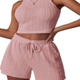 thumbnail image 3 of Ladies Shorts Set  Sleeveless Crew Neck Top with Matching Solid Shorts, 3 of 5