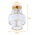 thumbnail image 3 of EGNMCR Chandelier Crystal Ceiling Light Semi Mount Ceiling Lighting Fixture Modern Crystal Ceiling Lamp ceiling fan, 3 of 6