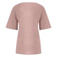 thumbnail image 4 of TopLLC Chemises Mexicaines pour Femmes Hauts Brodés Traditionnels Tunique Décontractée à Fleurs pour Femmes Col Rond Manches Courtes Chemises en Lin, 4 of 5
