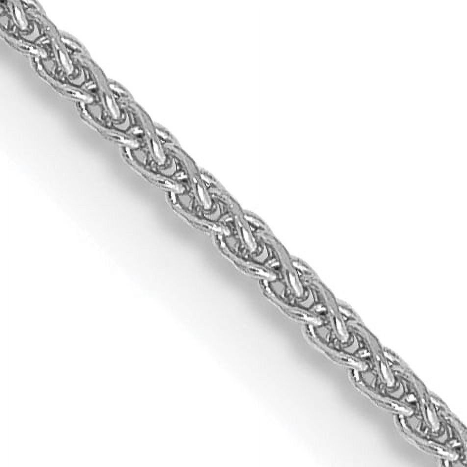14k White Gold 16 Inch 1.05mm Spiga Chain Necklace Pendant Charm Wheat