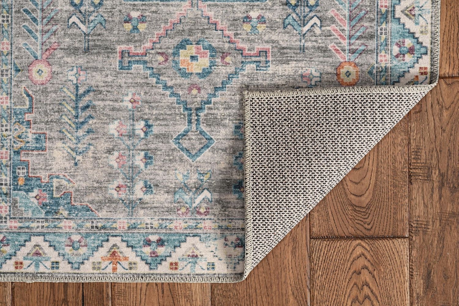 Tapis de couloir lavable Barron 2 pi x 8 pi gris et vert