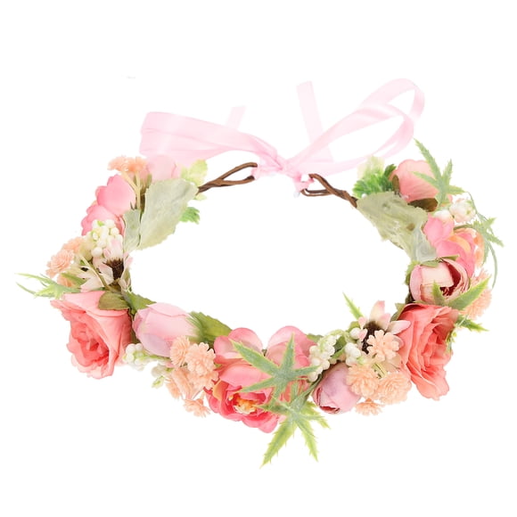 Shisuyan Artificial Crown for Girls Pink Girls Photography Props 1Set 11.6X8.7X2In