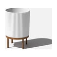 thumbnail image 1 of Veradek Demi Series Raised 16" Plastic-Stone Planter - (White/Brown, 1 Pack), 1 of 9