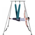 thumbnail image 1 of VEVOR Yoga Sling Inversion, 68lbs Inversion Yoga Swing Stand, 551lbs/250kg Aerial Yoga Frame with 236in/6m Yoga Swing Inversion Sling Body Bundle Safety Belts (Green, 19.6ft), 1 of 9