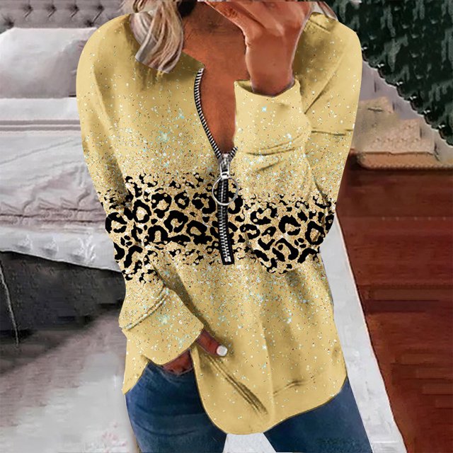 2023 Chandail de Mode pour Femmes Rabais de 50 % Liquidation Hauts pour Femmes Automne Manches Longues Chandail Ample Chemise Chic Décontractée Chandails à Rayures à Col Rond pour Dames
