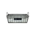 thumbnail image 1 of Rae Dunn â€˜Market Freshâ€™ Metal Lined Basket - Rustic, Farmhouse, Vintage Style with Wire and Fabric - Storage Organizer for Kitchen, Pantry, Laundry Room, Closet, Nursery, Office - Cute Home DÃ©cor, 1 of 4