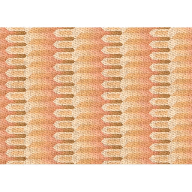 Ahgly Company Machine Washable Indoor Rectangle Transitional Orange Area Rugs, 5' x 8'