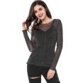 thumbnail image 3 of INSPIRE CHIC Camisoles pour Femmes à Manches Longues en Maille avec Bretelles Spaghetti, 3 of 6