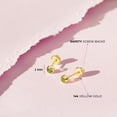 thumbnail image 4 of Or Jaune 14k Rond 3 mm Péridot Simulé Serti Clos Clous à Vis pour Filles, 4 of 7