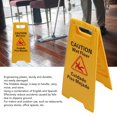 thumbnail image 3 of Caution Wet Floor Sign, English Spanish  Stability Plastic Clear Wet Floor Sign  for Outdoor, 3 of 8