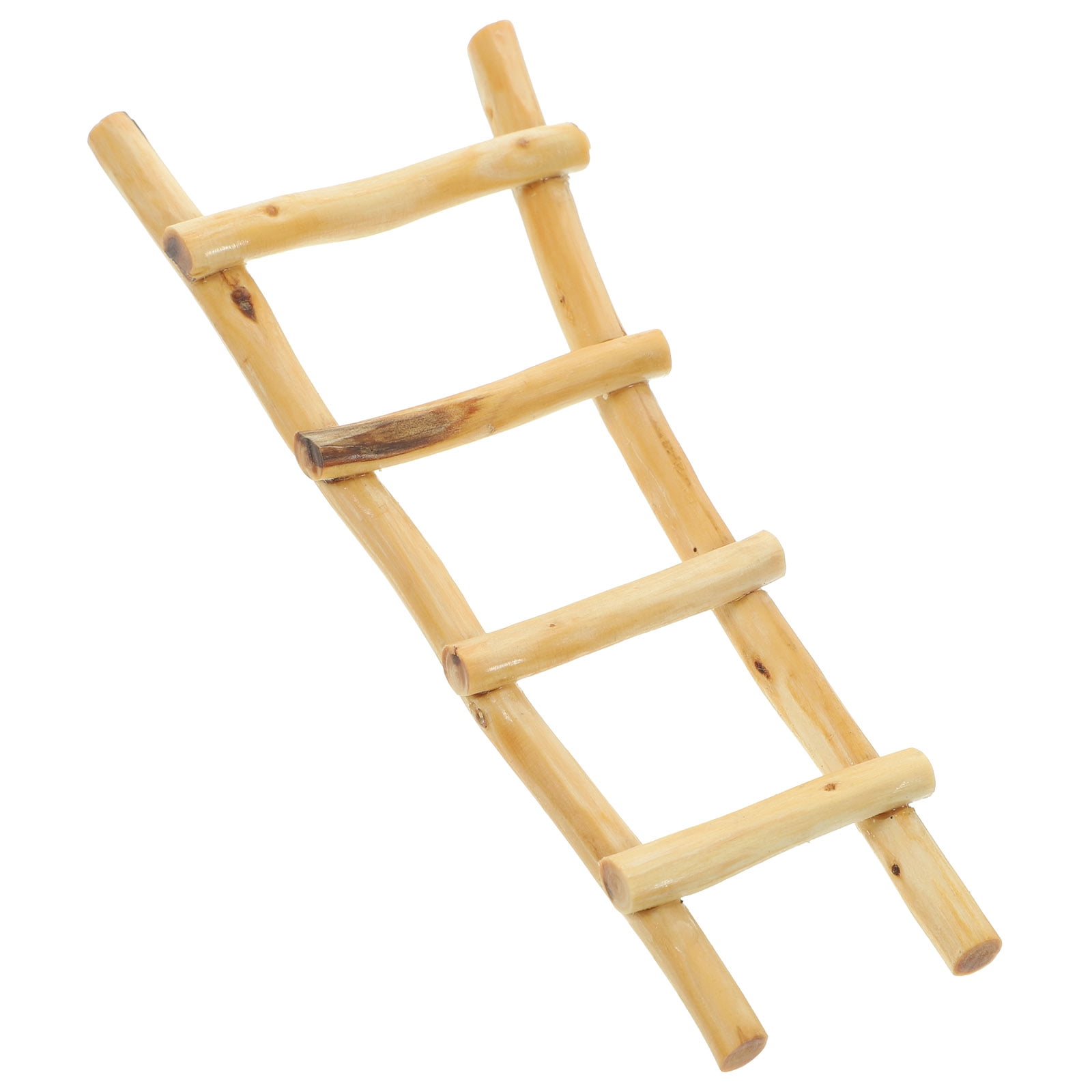 Minkissy 1Set Mini Ladder Decor Khaki Wood Ladder for DIY Projects and Garden Decoration