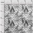 thumbnail image 2 of oneOone Georgette Viscose Light Gray Fabric Beach Craft Projects Decor Fabric Printed By The Yard 42 Inch Wide, 2 of 4