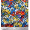 thumbnail image 1 of Soimoi Rayon Fabric Flower Artistic Printed Fabric 1 Yard 56 Inch Wide, 1 of 3