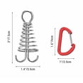 thumbnail image 3 of Octopus Deck Peg Spiral Shaped Adjustable Spring Durable Outdoor Camping Octopus Rope Buckle with Carabiner Hook for Hiking, 3 of 12