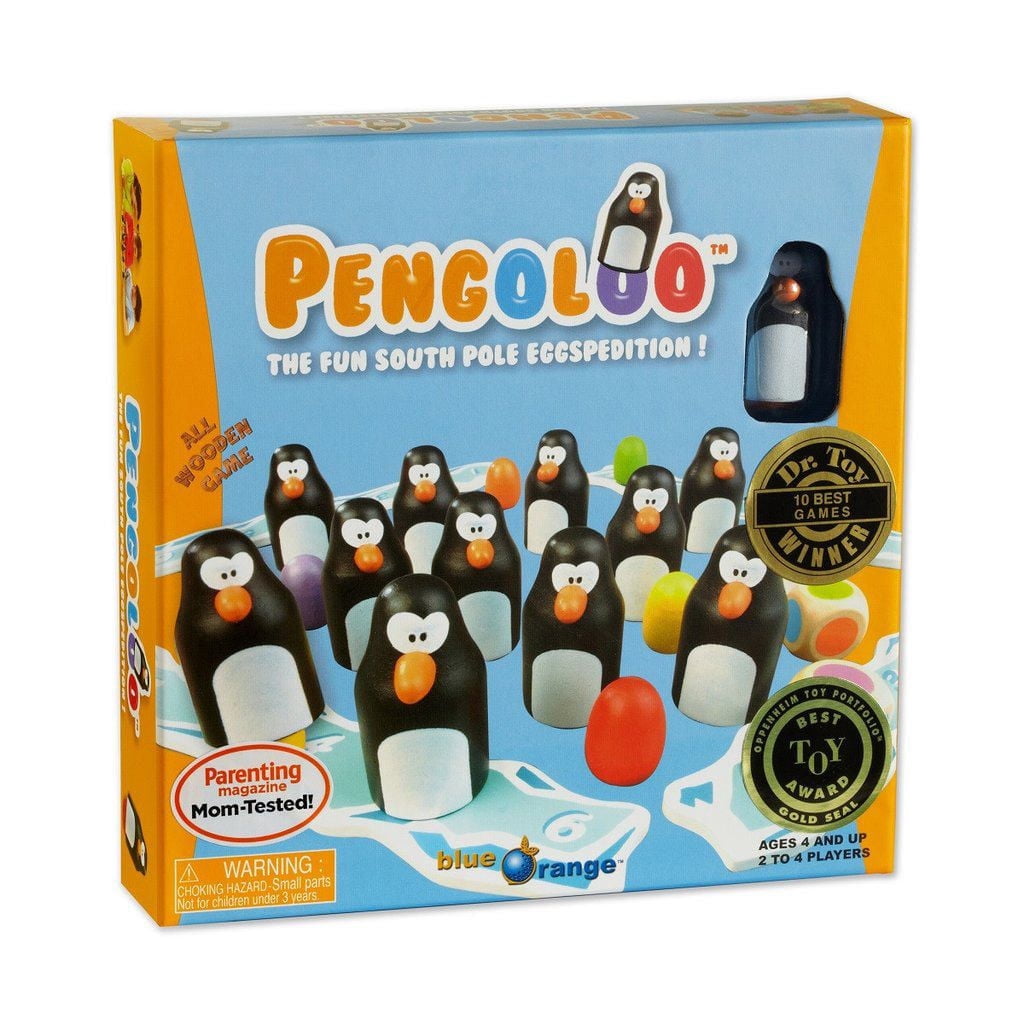 Blue Orange Pengoloo Wooden Memory Game