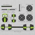 thumbnail image 3 of Soozier 6-in-1 Adjustable Dumbbell Set, 55lbs Free Weights Set, Green, 3 of 10