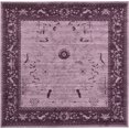 thumbnail image 1 of Unique Loom Tapis Carré Traditionnel la Jolla Collection Ton, 10 Pieds, Violet/violet Foncé, 1 of 2