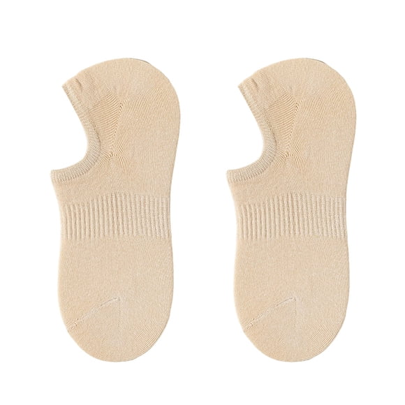 Aocisk Women's Comfor table Breathable Boat Socks In Macaron Colors Low Cut No Show Socks for Summer Beige One Size