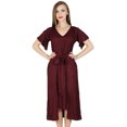 thumbnail image 1 of Bimba Womens Asymmetrical Shift Dress Mid-Calf Summer Rayon Day Dresses, 1 of 7