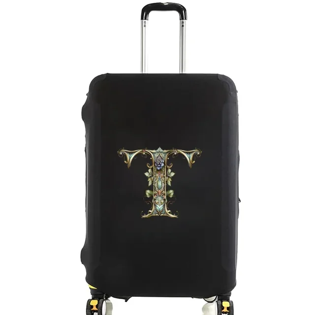 Housses de Bagage Housse de Protection Bagage de Voyage Anti-Rayures Housse Anti-Poussière Réutilisable Housse Lavable Motif Imprimé Graphique 8Graphic Letter T S