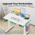 thumbnail image 3 of IMGadgets Standing Electric Adjustable Desk | 40'' x 24'' Large Workspace with 2 hooks | Ergonomic Sit-Stand Desk | Scratch-Resistant & Waterproof  | Height Adjustable Desk for Work and Home, 3 of 9