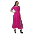 thumbnail image 3 of Moomaya Robe à Encolure Dégagée à Manches Courtes Imprimée avec Cordon à la Taille pour Femmes, 3 of 4