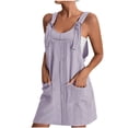 thumbnail image 1 of FAIWAD Robes Salopettes pour Femmes Été Entraînement Robe d'Été Filles Bretelle Ajustable Robe Trapèze Mini avec Poches, 1 of 5