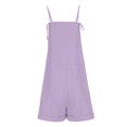 thumbnail image 4 of RKSTN Jumpsuits for Women 2024 Fashion Summer Temperament Casual Rompers Solid Color Sleeveless Suspender Short Jumpsuits with Pockets, 4 of 5