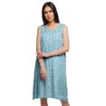 thumbnail image 1 of Moomaya Cotton A-Line Sleepwear For Ladies Round Neck Button Placket Nightdress, 1 of 6